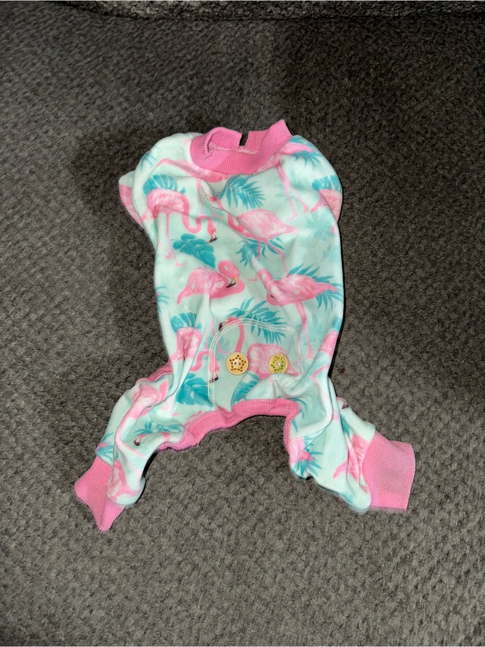 Kyeese Wear Soft Flamingo Dog Pajamas Size Small